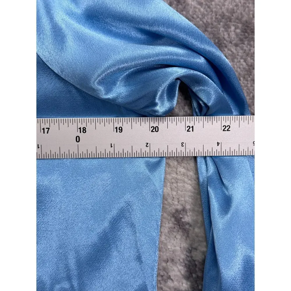 New J Crew Top Small Womens Lady Shirt Jacket In Blue Luster Crepe
